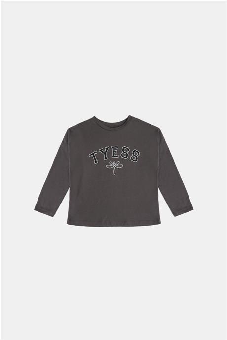 Tyess Kız Çocuk Gri T-Shirt