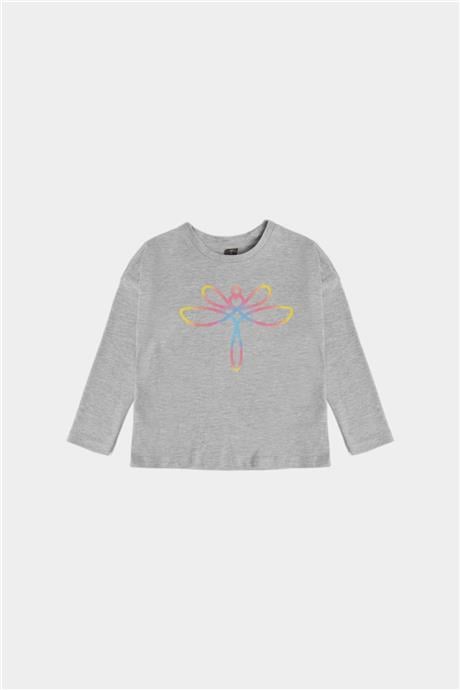 Tyess Kız Çocuk Gri T-Shirt