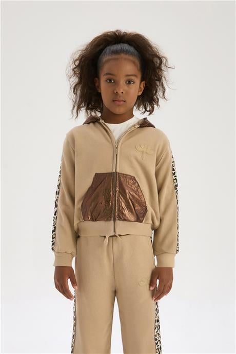Tyess Girl Brown Tracksuit TopTyess Girl Brown Tracksuit Top