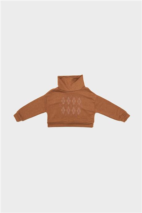 Tyess Kız Çocuk Kamel Sweatshirt