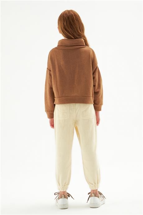 Tyess Kız Çocuk Kamel Sweatshirt