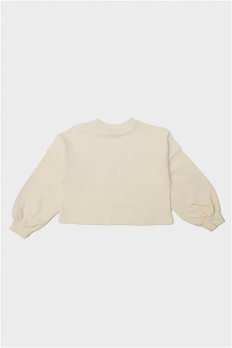 Tyess Kız Çocuk Krem Sweatshirt