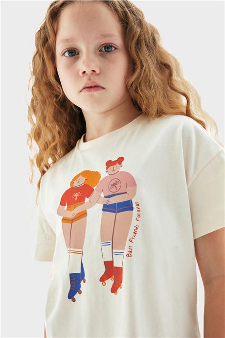 Tyess Kız Çocuk Krem T-Shirt