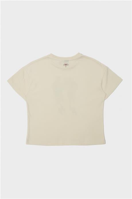 Tyess Kız Çocuk Krem T-Shirt