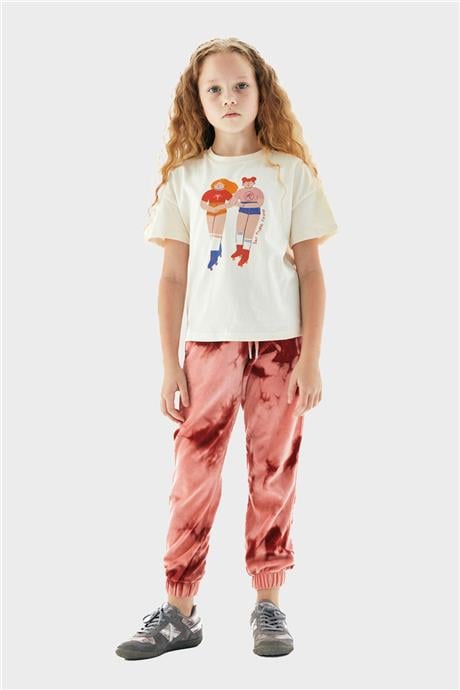 Tyess Kız Çocuk Krem T-Shirt