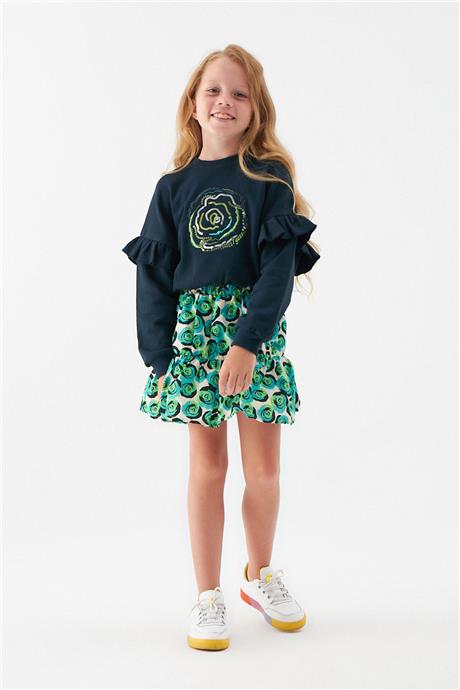 Tyess Kız Çocuk Lacivert Sweatshirt