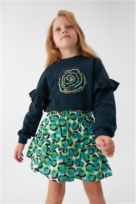 Tyess Kız Çocuk Lacivert Sweatshirt