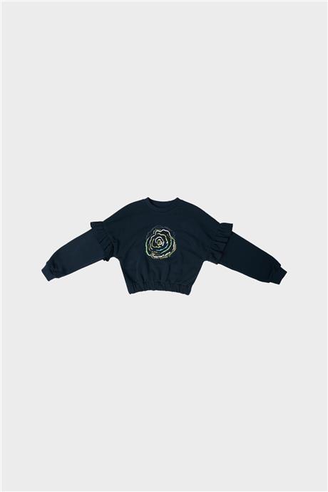Tyess Kız Çocuk Lacivert Sweatshirt