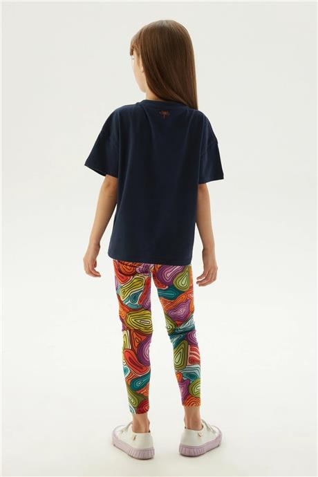 Tyess Kız Çocuk Lacivert T-Shirt