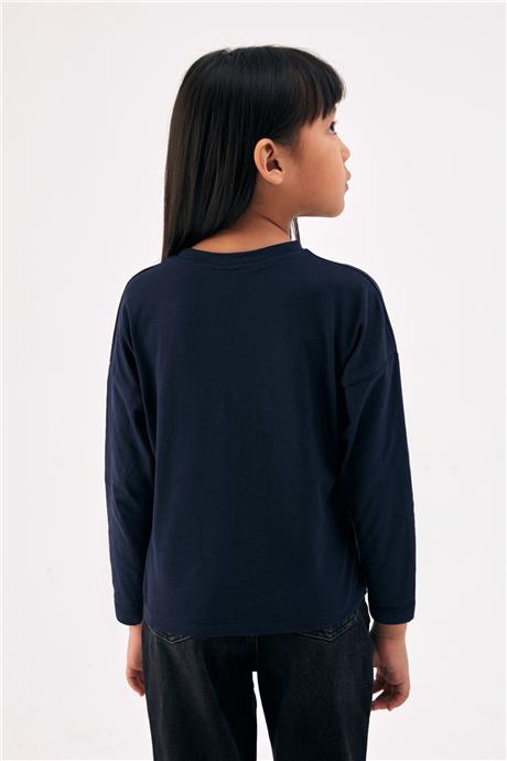 Tyess Kız Çocuk Lacivert T-Shirt