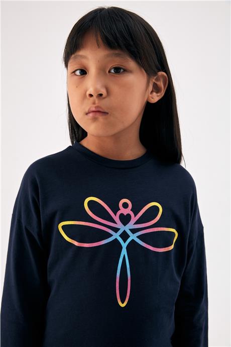 Tyess Kız Çocuk Lacivert T-Shirt