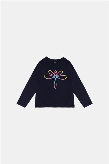 Tyess Kız Çocuk Lacivert T-Shirt