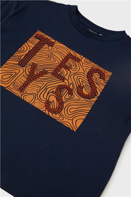 Tyess Kız Çocuk Lacivert T-Shirt