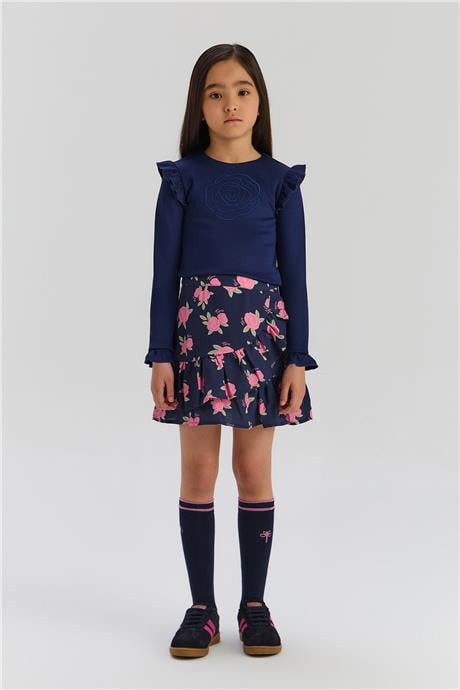 Tyess Kız Çocuk Lacivert TshirtTyess Kız Çocuk Lacivert Tshirt