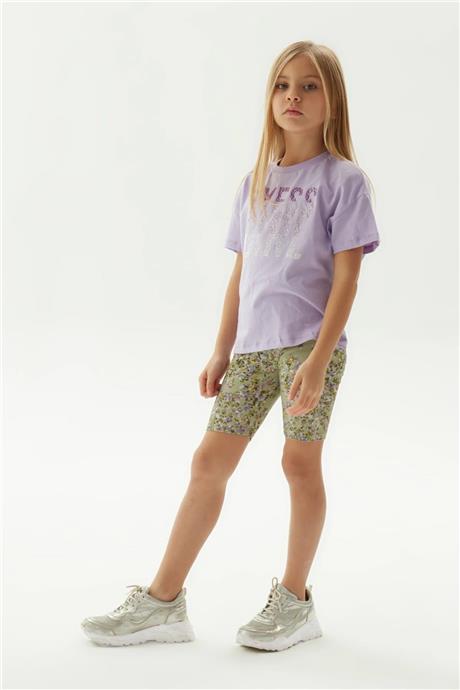 Tyess Kız Çocuk Lila T-Shirt