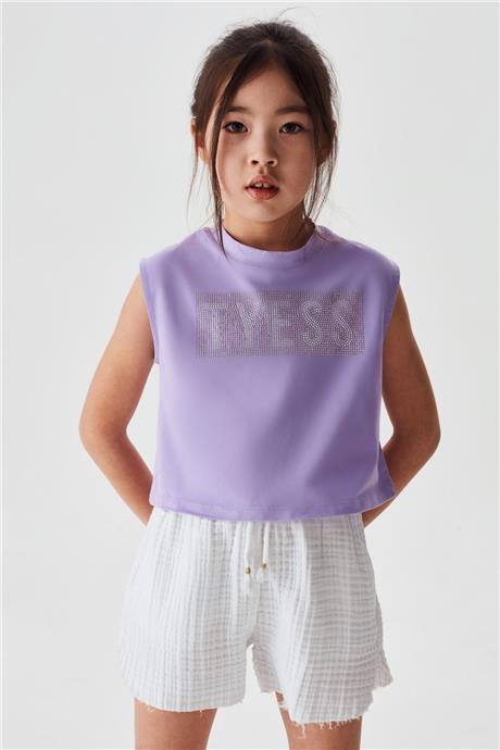 Tyess Kız Çocuk Lila T-Shirt