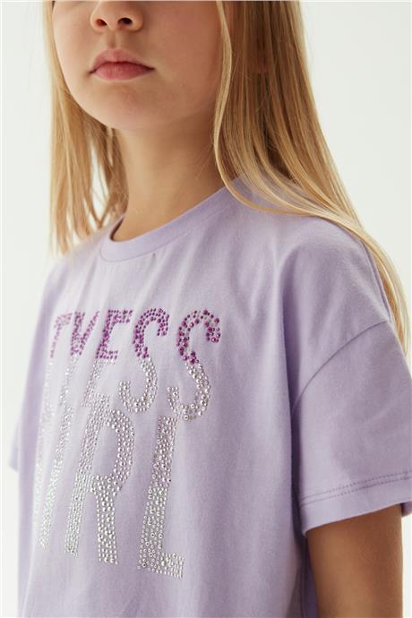 Tyess Kız Çocuk Lila T-Shirt