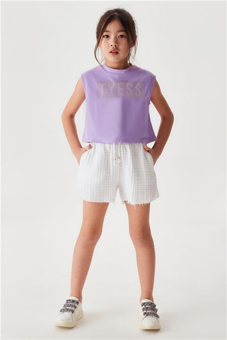 Tyess Kız Çocuk Lila T-Shirt