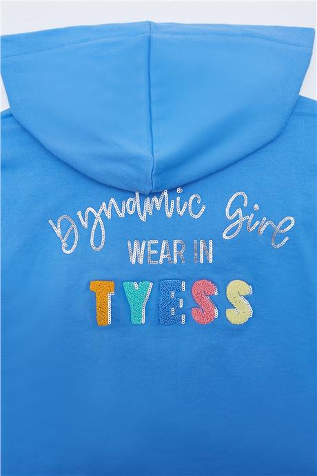 Tyess Kız Çocuk Mavi Eşofman Üstü