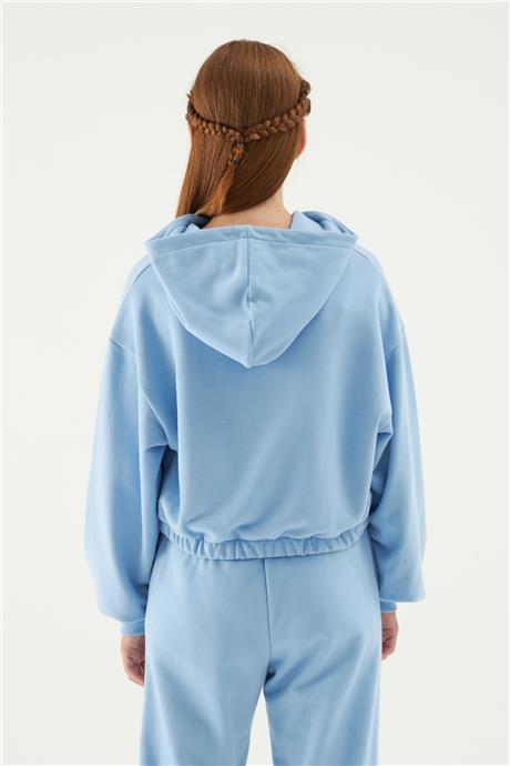 Tyess Kız Çocuk Mavi Sweatshirt