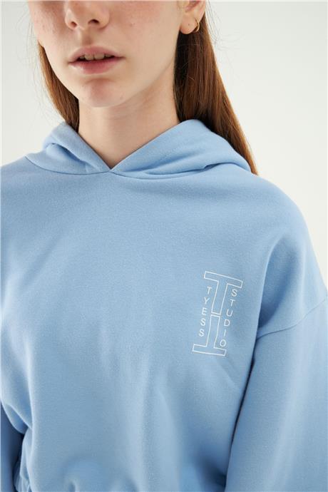 Tyess Kız Çocuk Mavi Sweatshirt