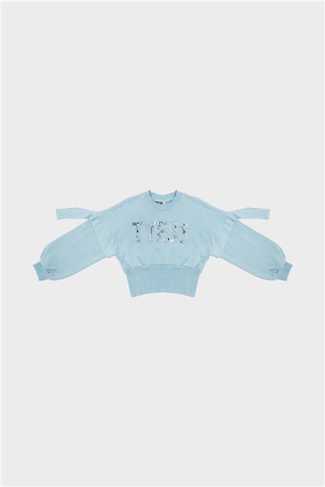 Tyess Kız Çocuk Mavi Sweatshirt