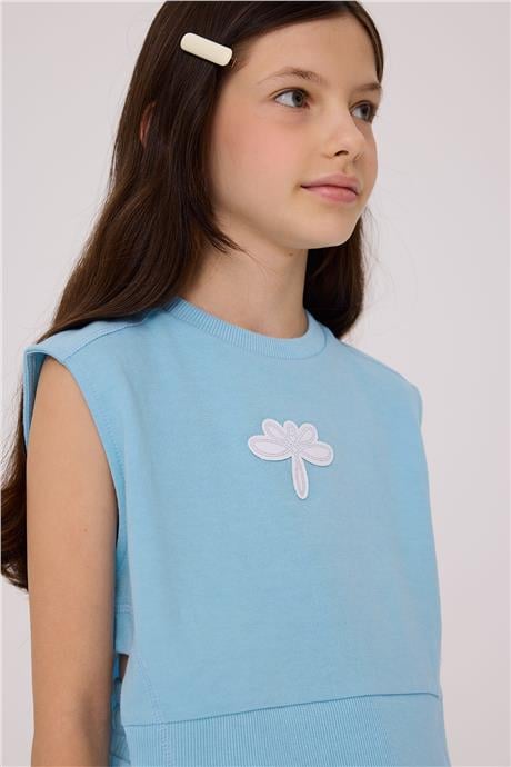 Tyess Kız Çocuk Mavi SweatshirtTyess Kız Çocuk Mavi Sweatshirt