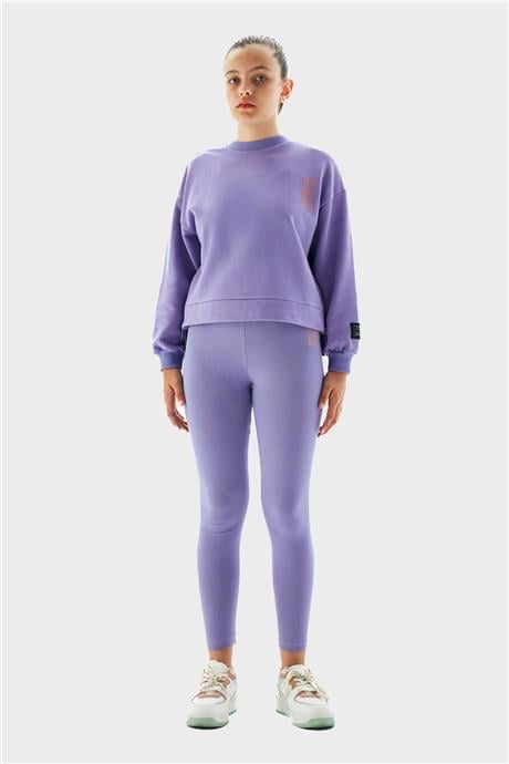 Tyess Kız Çocuk Mor Sweatshirt