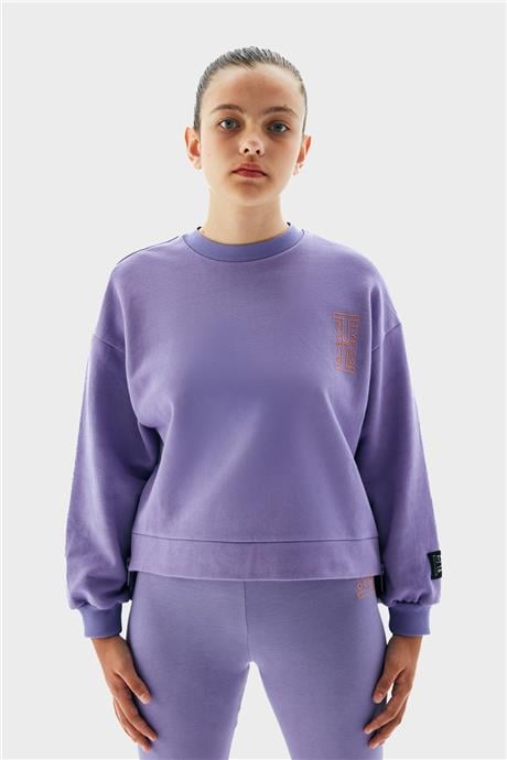 Tyess Kız Çocuk Mor Sweatshirt
