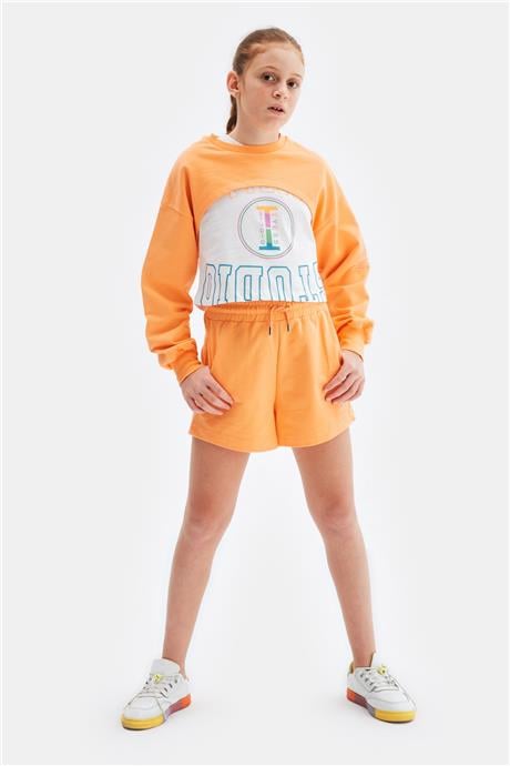 Tyess Kız Çocuk Oranj Sweatshirt