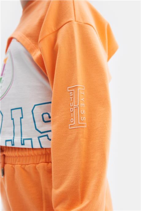 Tyess Kız Çocuk Oranj Sweatshirt