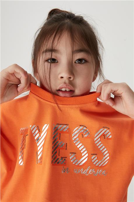Tyess Kız Çocuk Oranj T-Shirt