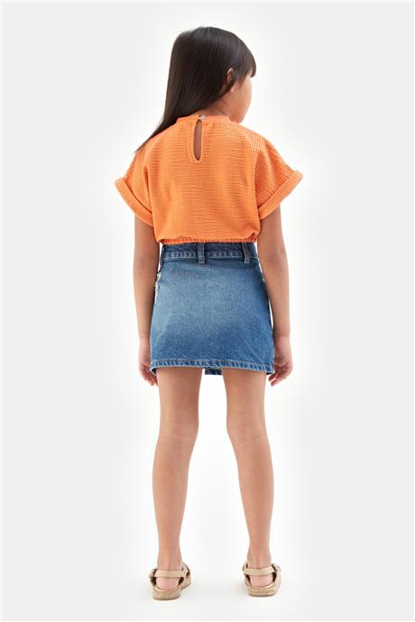 Tyess Kız Çocuk Oranj Tshirt