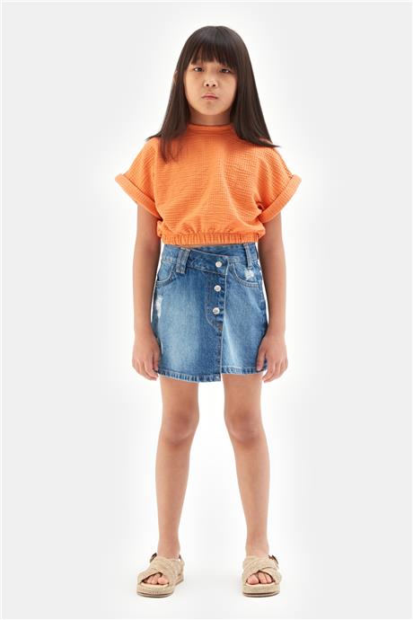 Tyess Kız Çocuk Oranj Tshirt