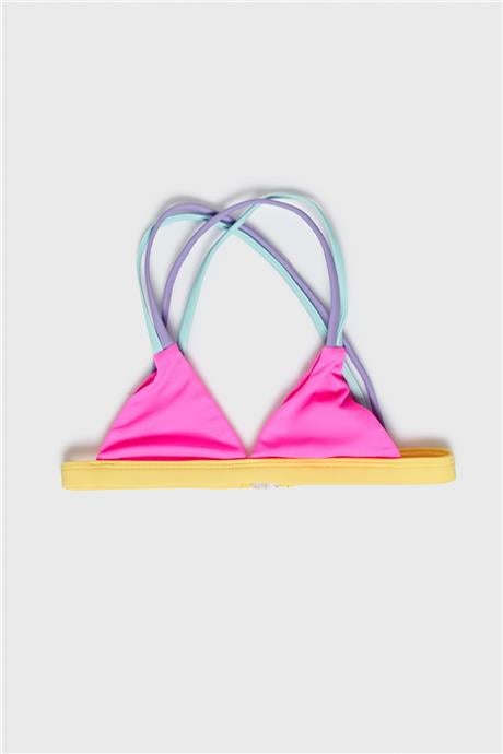 Tyess Kız Çocuk Pembe Bikini Üstü