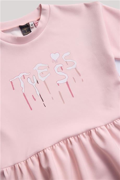 Tyess Kız Çocuk Pembe Elbise