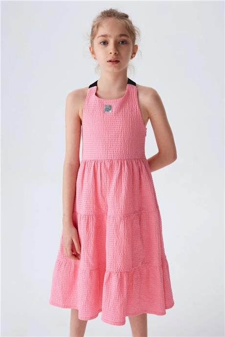 Tyess Kız Çocuk Pembe Elbise