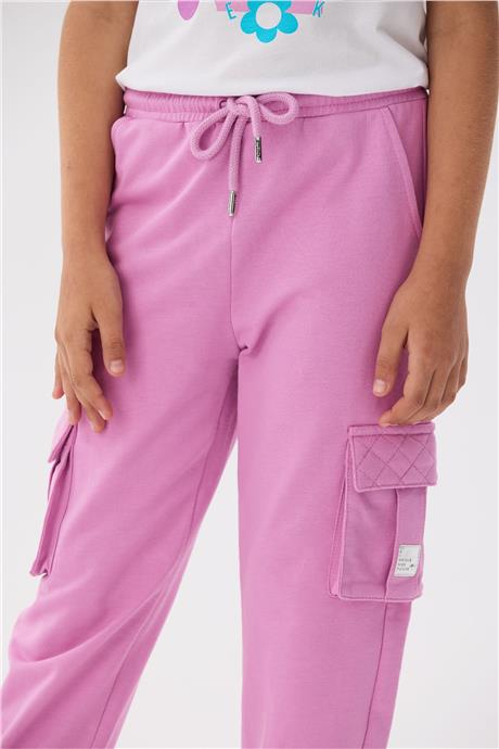 Tyess Kız Çocuk Pembe Eşofman Altı