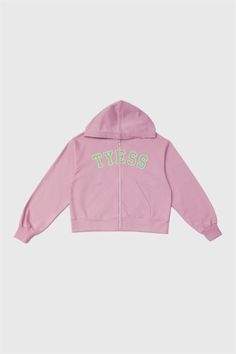 Tyess Kız Çocuk Pembe Eşofman ÜstüTyess Kız Çocuk Pembe Eşofman Üstü
