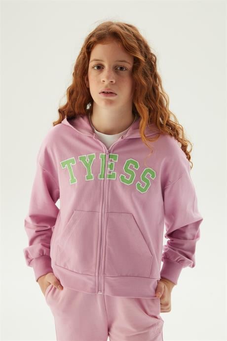 Tyess Kız Çocuk Pembe Eşofman ÜstüTyess Kız Çocuk Pembe Eşofman Üstü