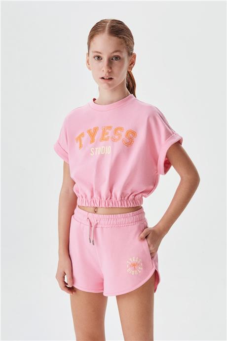 Tyess Kız Çocuk Pembe S-Shirt