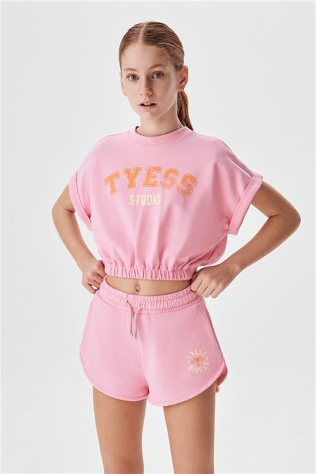 Tyess Kız Çocuk Pembe Şort