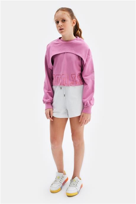 Tyess Kız Çocuk Pembe Sweatshirt