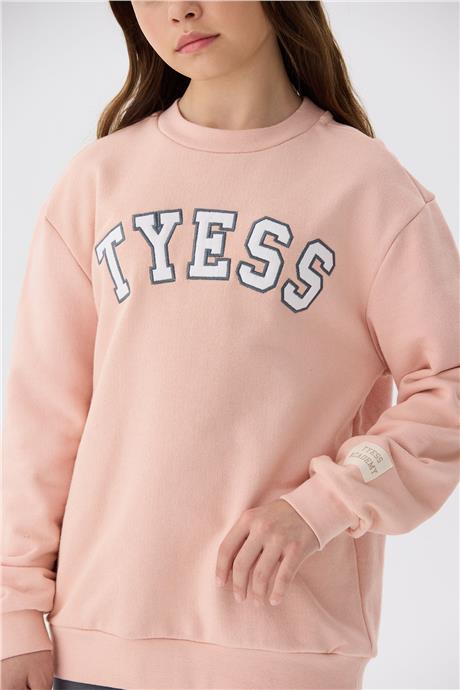 Tyess Kız Çocuk Pembe Sweatshirt