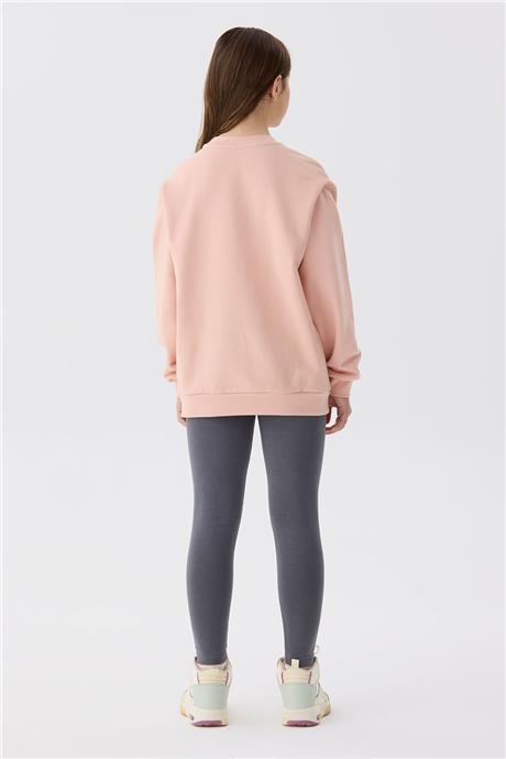 Tyess Kız Çocuk Pembe Sweatshirt