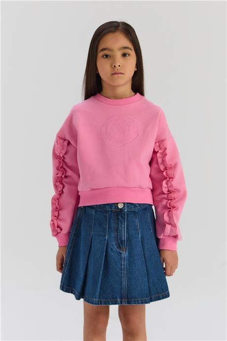 Tyess Kız Çocuk Pembe SweatshirtTyess Kız Çocuk Pembe Sweatshirt