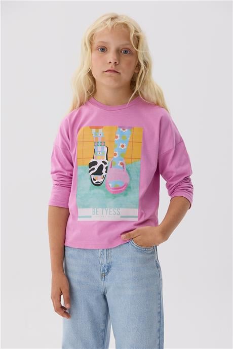 Tyess Kız Çocuk Pembe T-Shirt