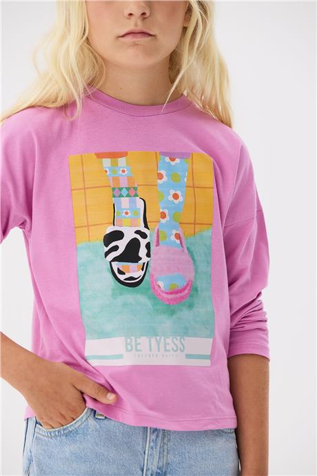 Tyess Kız Çocuk Pembe T-Shirt