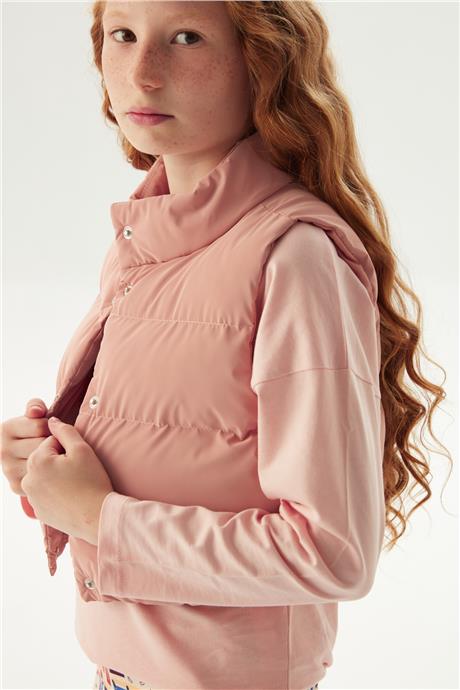 Tyess Kız Çocuk Pembe Yelek