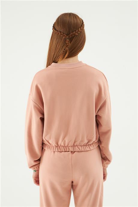 Tyess Kız Çocuk Pudra Sweatshirt